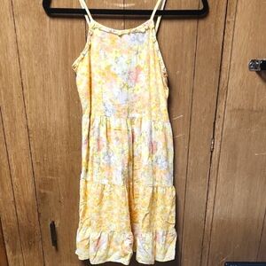 Art Class Yellow Floral Dress with Ruffles